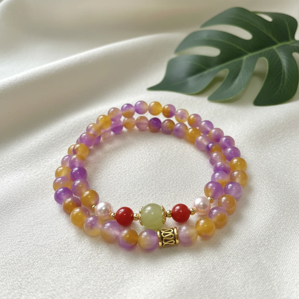 1672设计师款6m孔雀玛瑙双圈简约多样性发其一不带礼盒