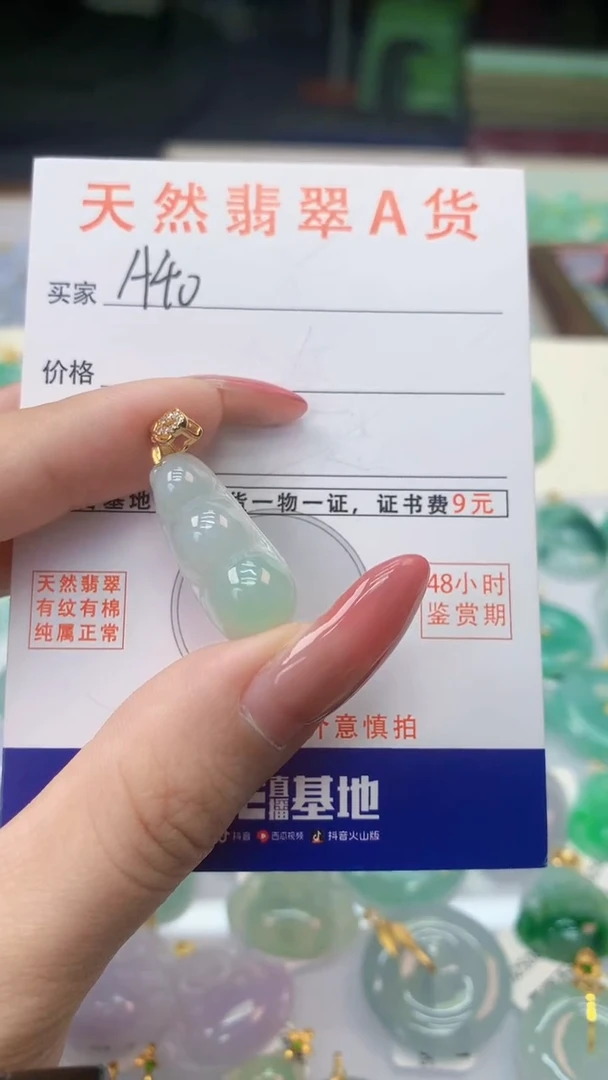 颈饰银S925镶嵌翡翠天然A货翡翠挂件