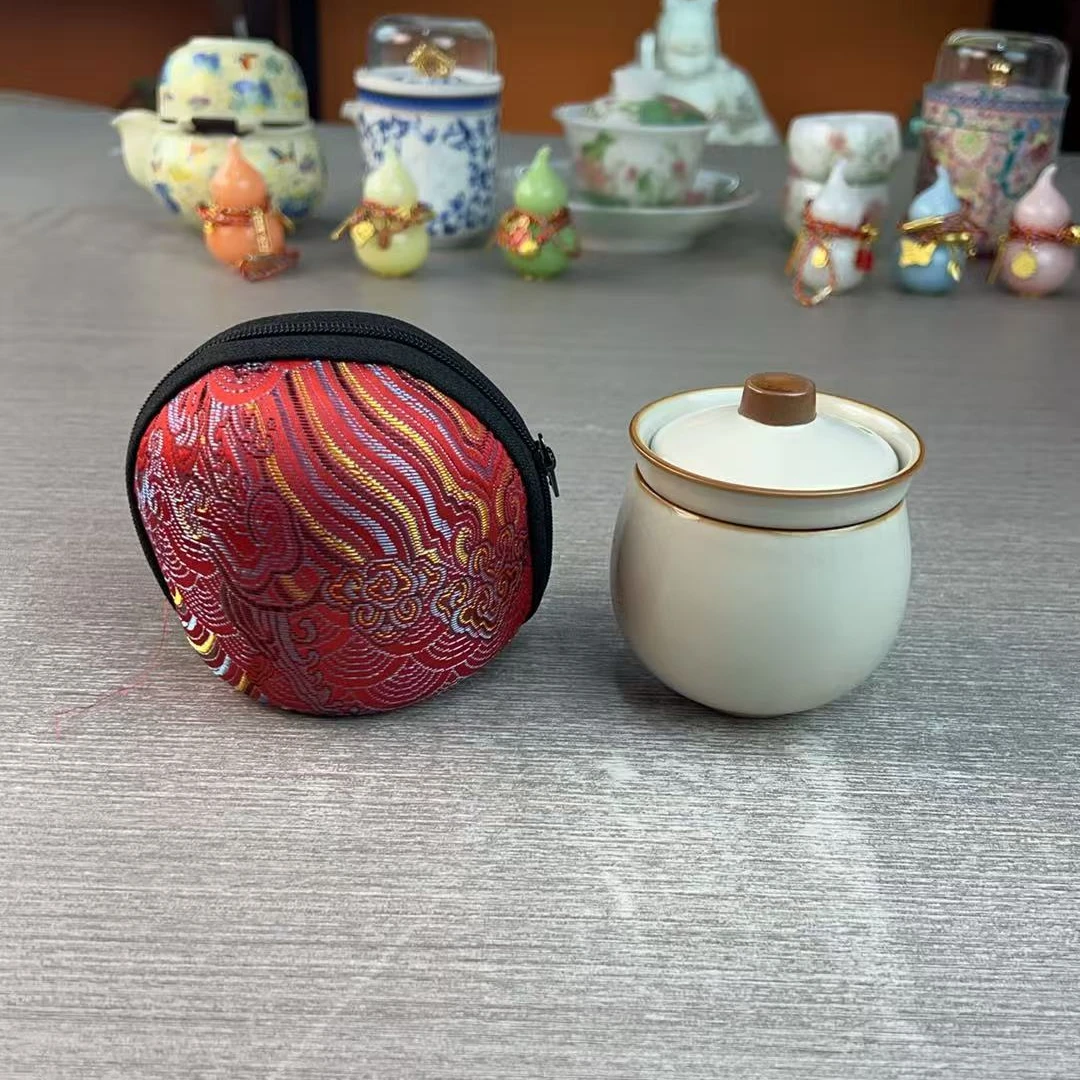 汝窑个人泡一人饮中式旅行茶具
