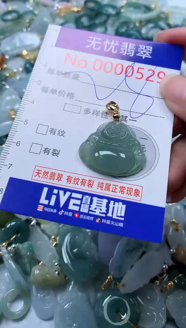 翡翠未镶嵌吊坠(不含链)529