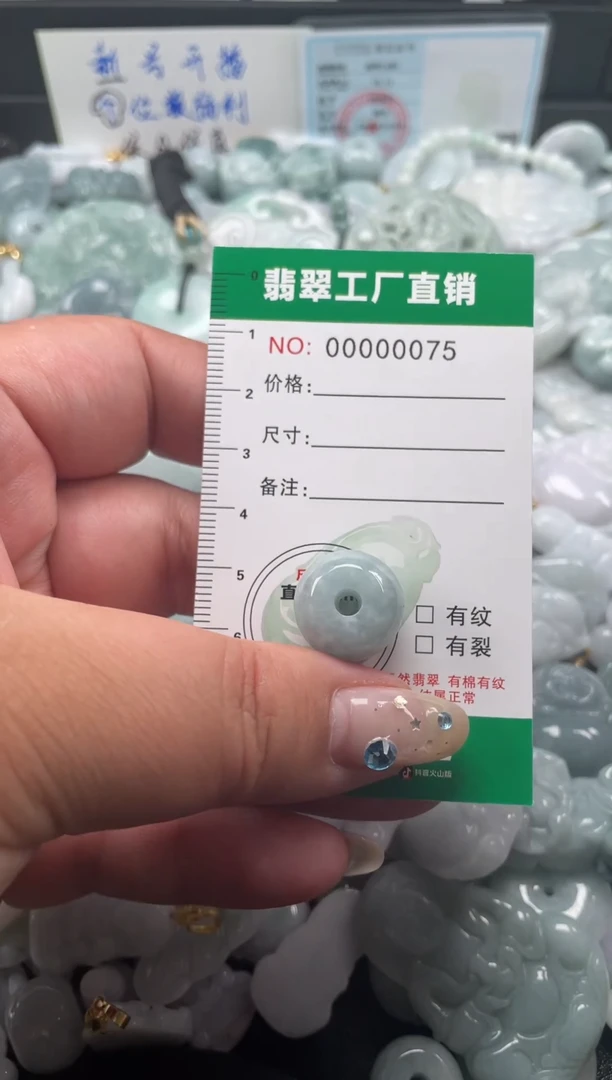 翡翠未镶嵌颈饰天然A货翡翠0075