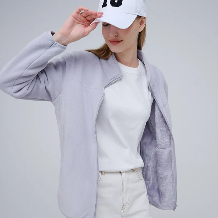 户外内胆抓绒衣女款秋冬季保暖防风登山运动外套徒步休闲开衫