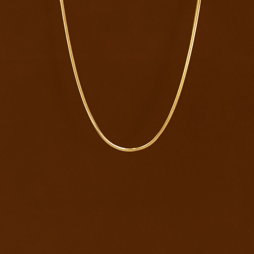 黄铜项链 镀K金简约百搭小众素链气质ins时尚叠戴锁骨链细款