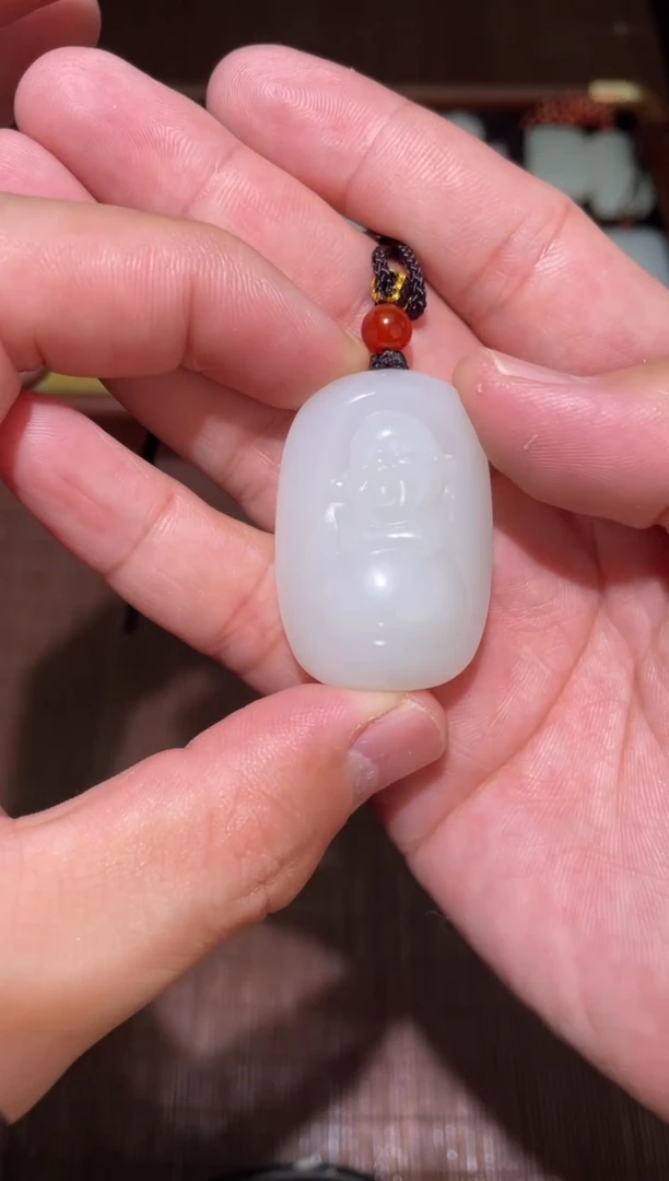 和田玉未镶嵌挂件佛公20g