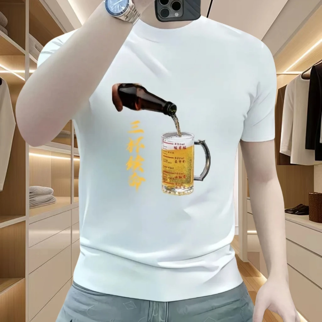 潮流男生休闲短袖时尚t恤衫上衣