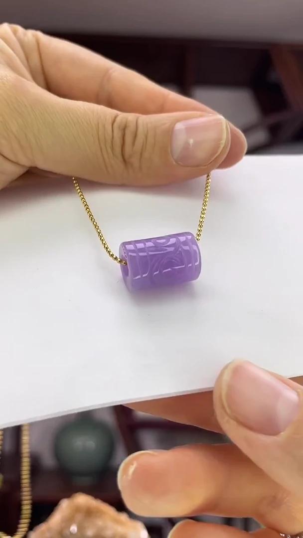 吊坠(赠链)未镶嵌翡翠D32紫翡路路通