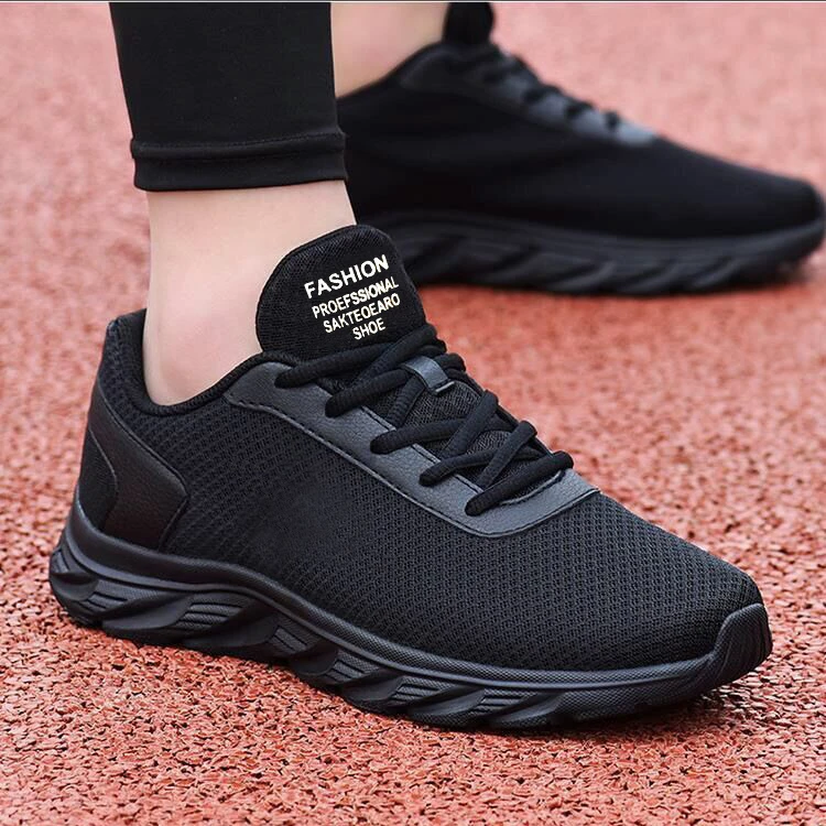 断码男鞋运动鞋夏季款网面透气黑色休闲轻便跑步鞋耐磨男士运动鞋