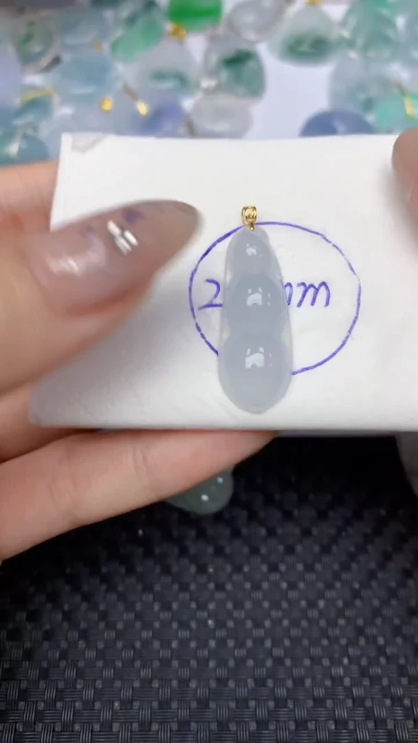 颈饰18K金镶嵌翡翠天然缅甸翡翠a货百元以上9元证书费自理