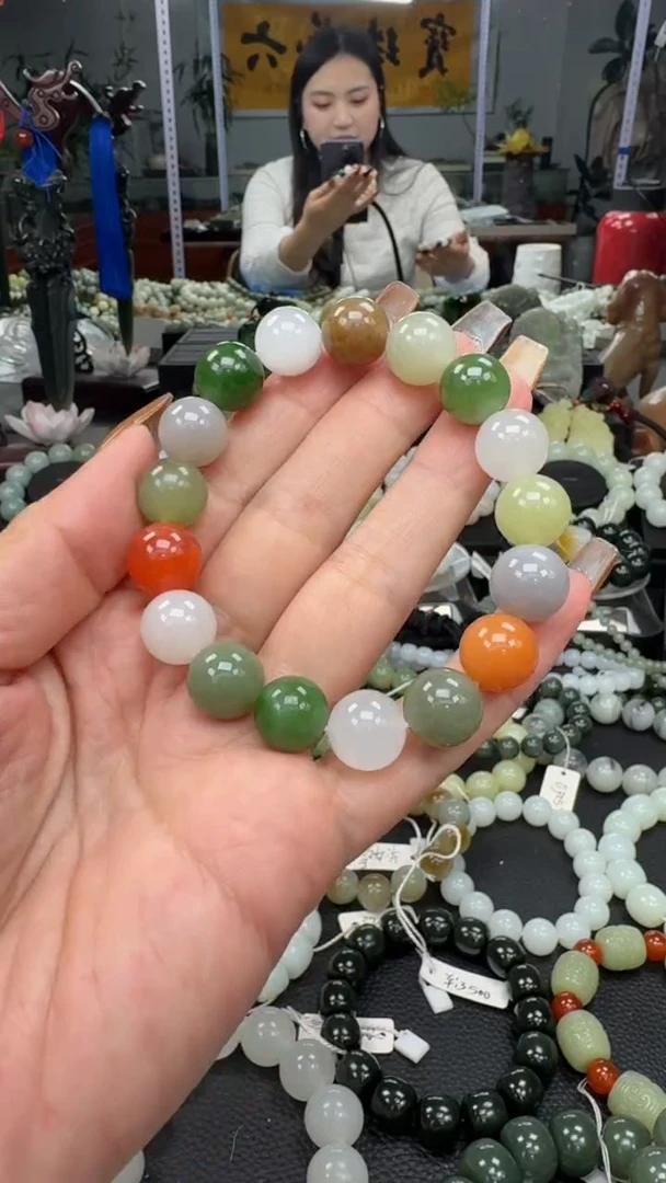 未镶嵌手串和田玉多宝卡12