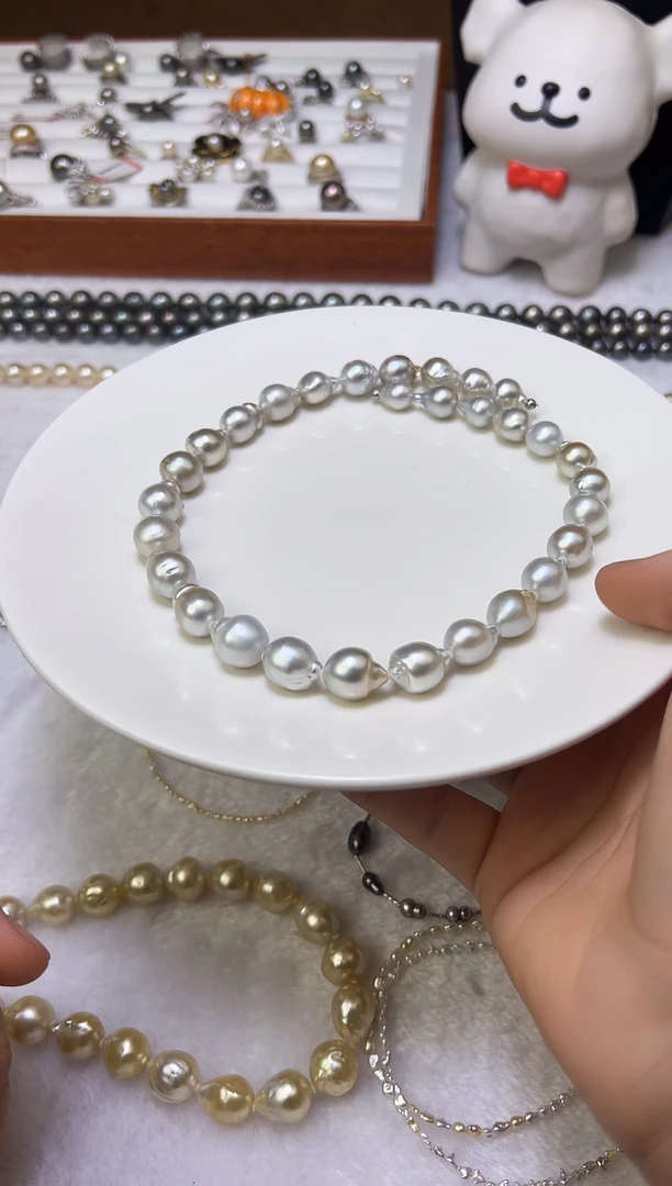 颈饰银S925镶嵌海水珍珠珍珠
