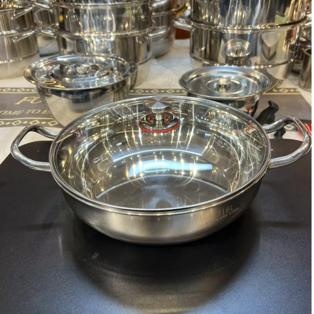 BH/32CM火锅不锈钢316汤锅大容量家用炖煮锅大口径厨房通用