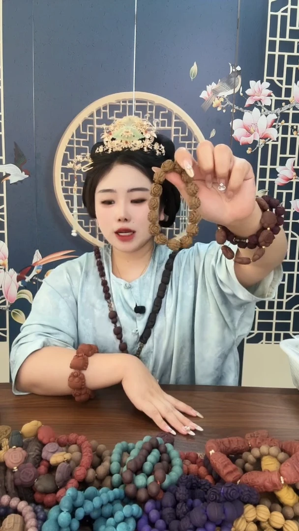 泥塑满陇桂雨花朵手串