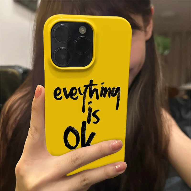 可以的英文字母适用苹果15promax手机壳简约ins风iPhone14pro个性