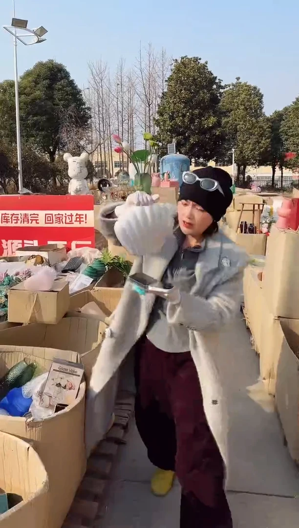 【闪购商品】玻璃海燕微瑕花瓶--CD34V