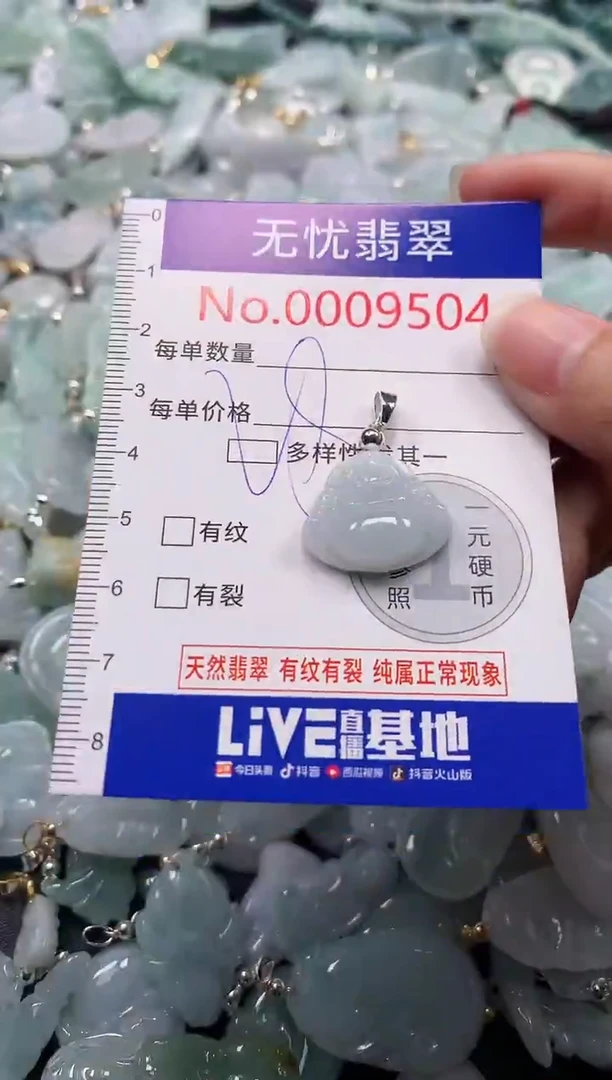 吊坠(不含链)未镶嵌翡翠9504