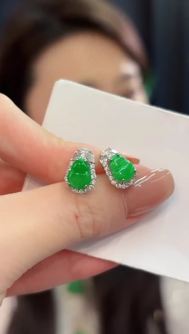 未镶嵌翡翠耳饰 缅甸A货/支持复检/一件