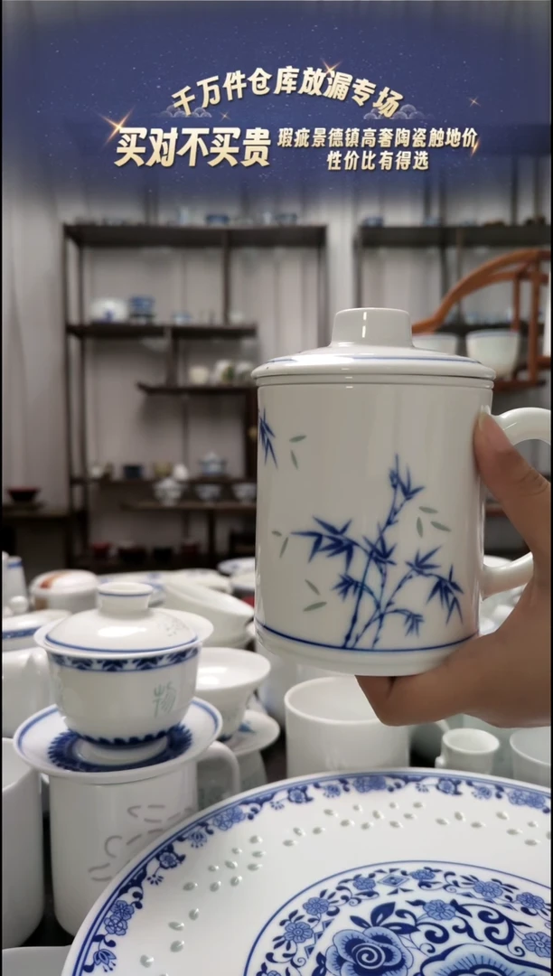 【闪购商品】瓷节节高升茶漏杯两套