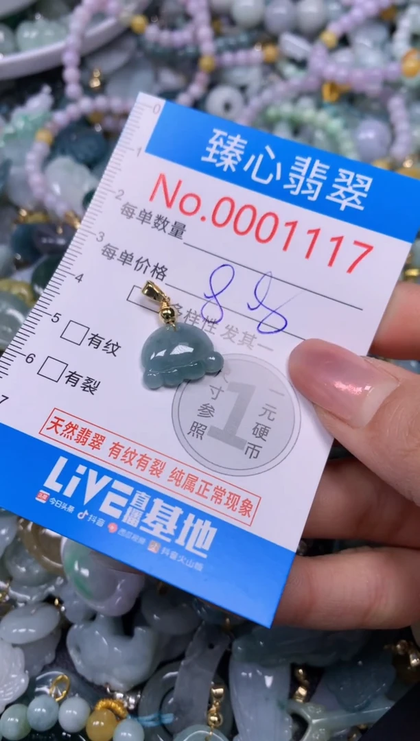 【闪购商品】翡翠颈饰未镶嵌含绳0001117