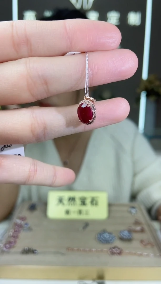 【闪购商品】红宝石颈饰银S925镶嵌颈饰
