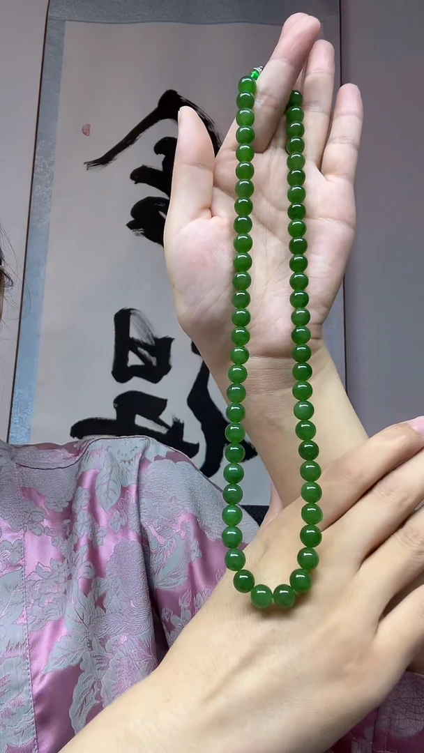 和田玉未镶嵌项链碧玉约卡8