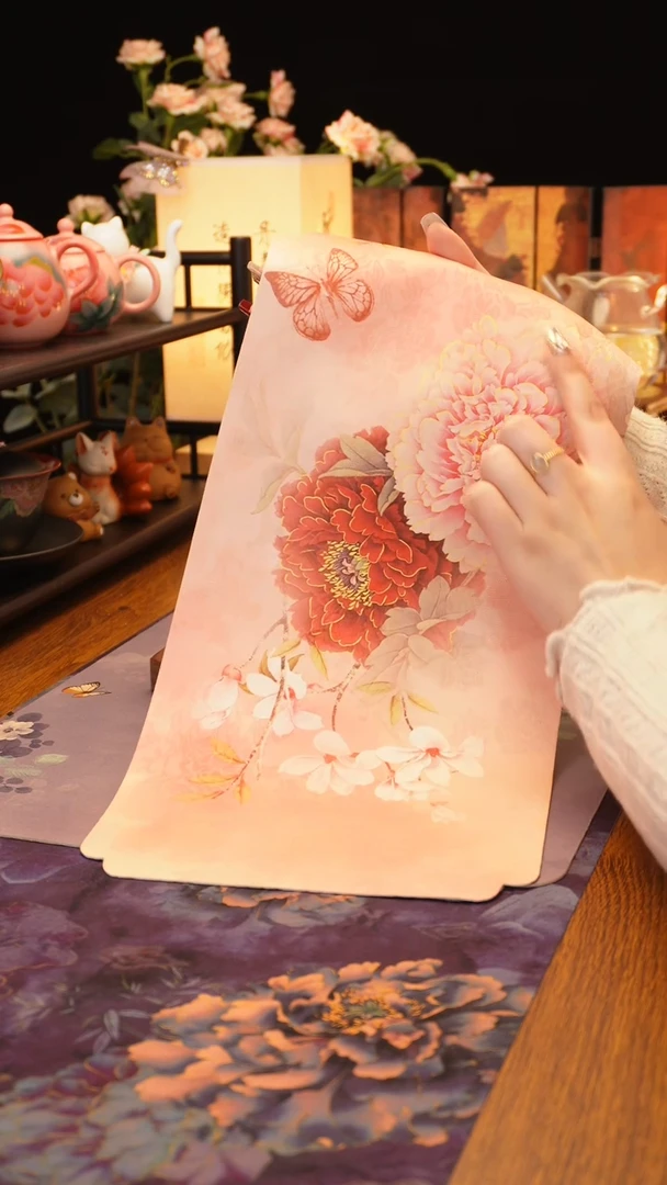 【闪购商品】粉色牡丹茶席·······