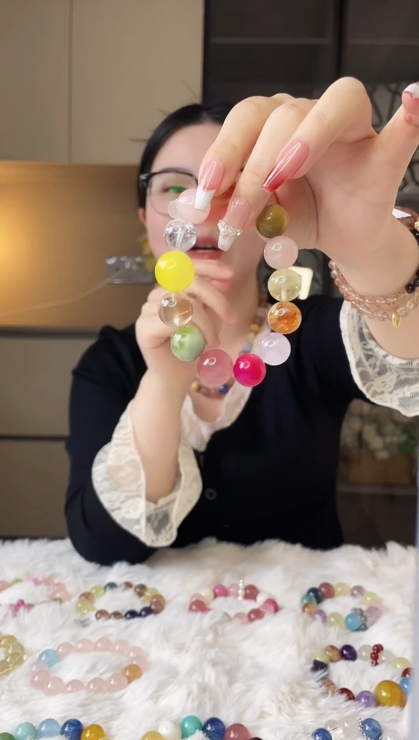 未镶嵌手链水晶蜜蜡手串，