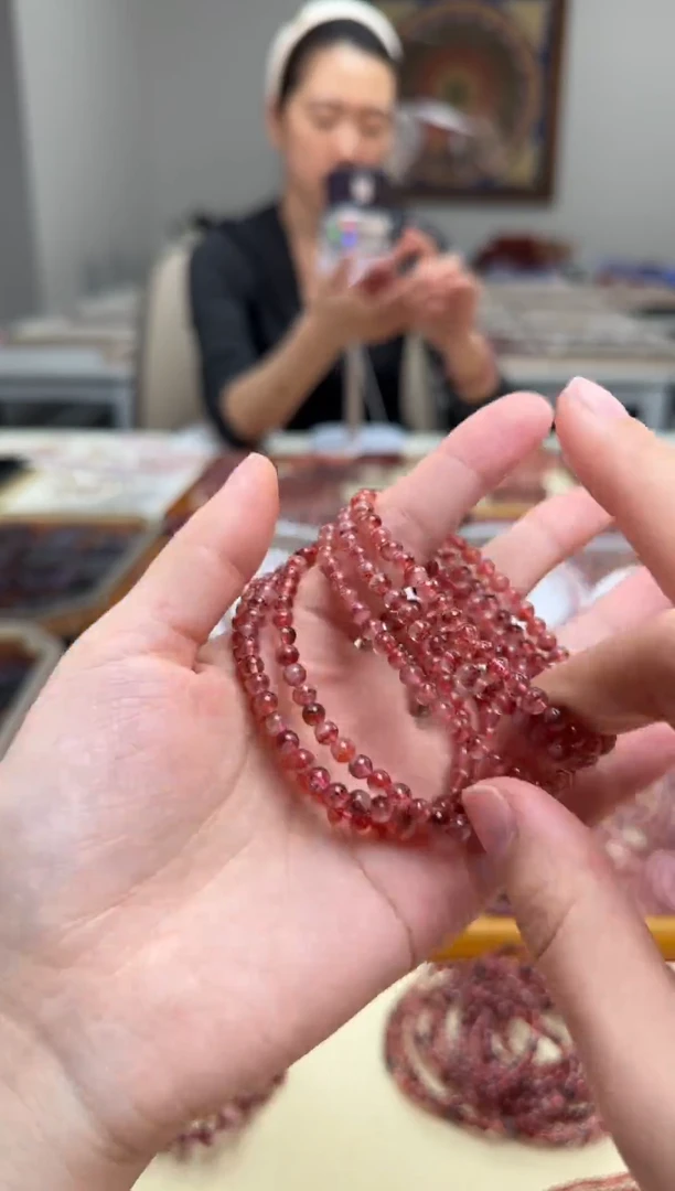 未镶嵌手串水晶浓矿芬达金草莓 多样性发一