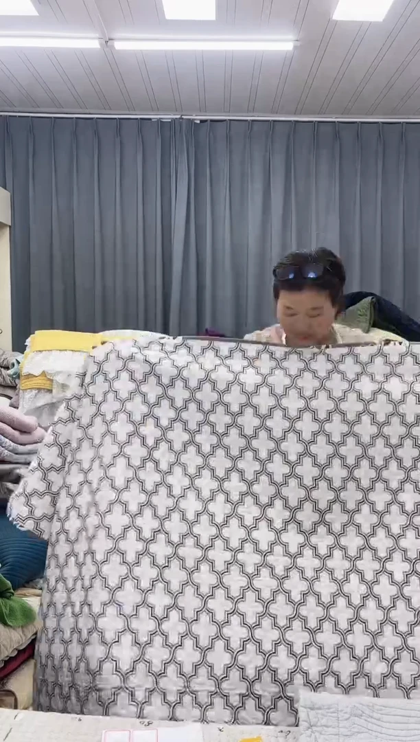 棉紫色格子水洗棉2.3*2.5