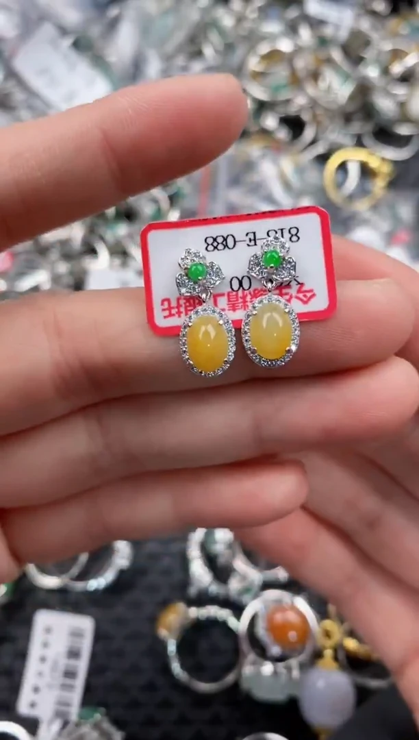 银S925镶嵌戒指翡翠888  5