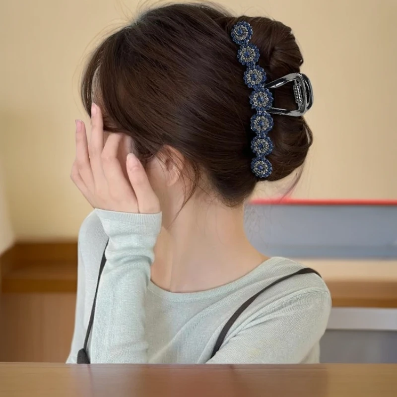 金属水钻发量多大号11厘米中年妈妈后脑勺抓夹发夹头饰