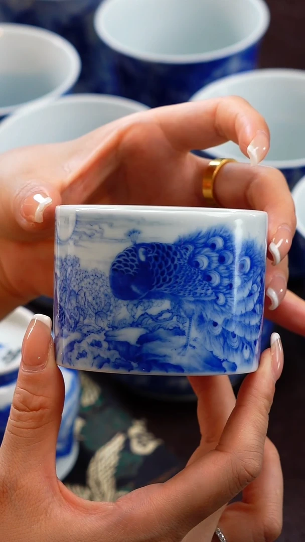 青山秋雨孔雀主人杯精品茶器