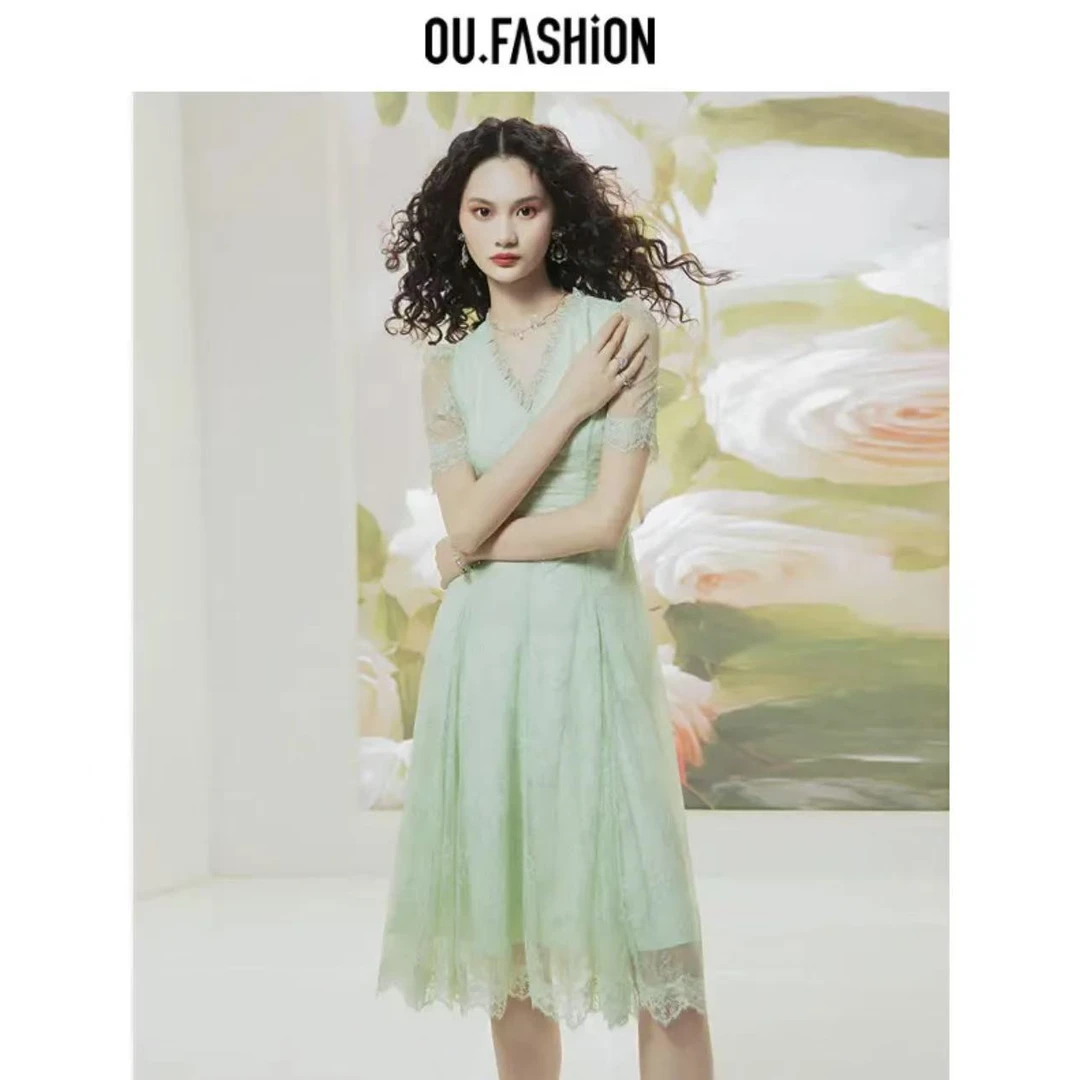 ou气质优雅显瘦轻奢连衣裙1122320030