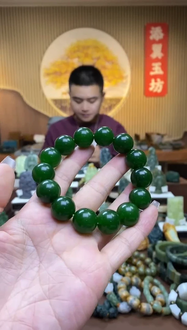 【闪购商品】蛇纹石玉手串未镶嵌多样性随机发一