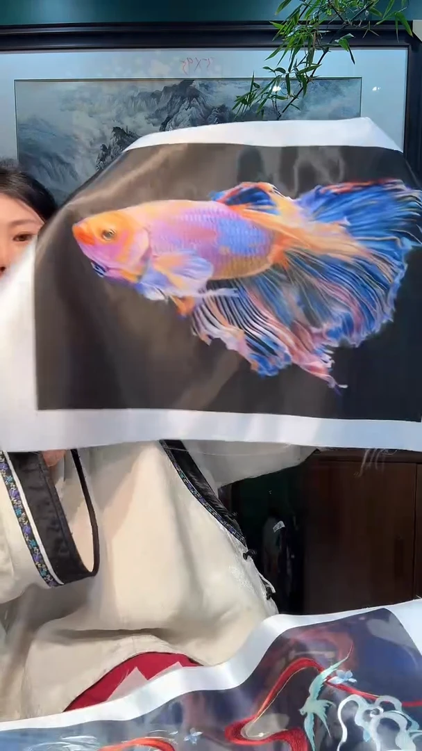 横款非遗苏绣手工刺绣绣片