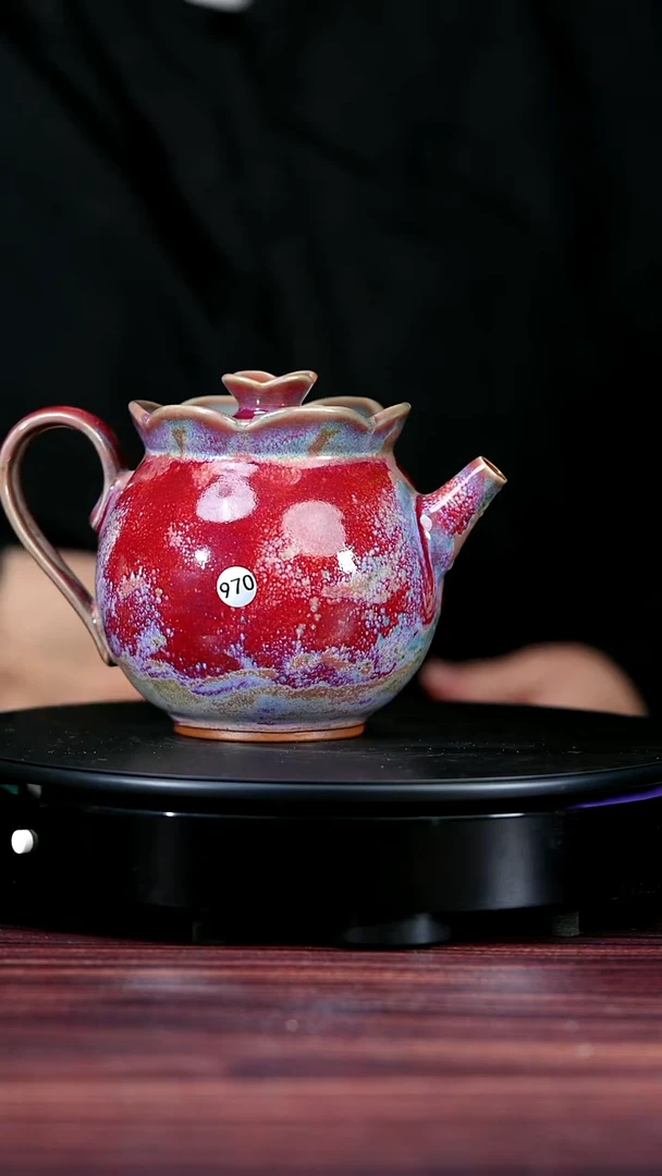 970#李朝斐一级品原矿钧瓷僧帽壶