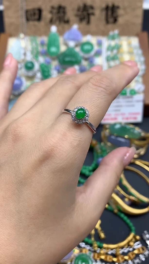 【闪购商品】翡翠戒指18K金镶嵌223-中国好珍宝