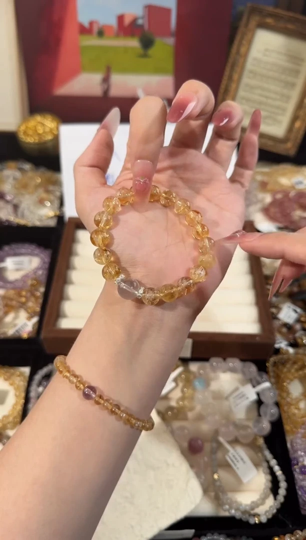 合金手链水晶黄塔晶白水