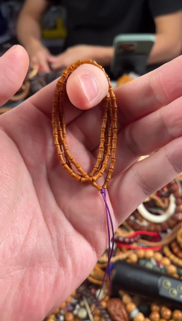 吊坠橄榄核王胖子文玩工作室核壁竹节108