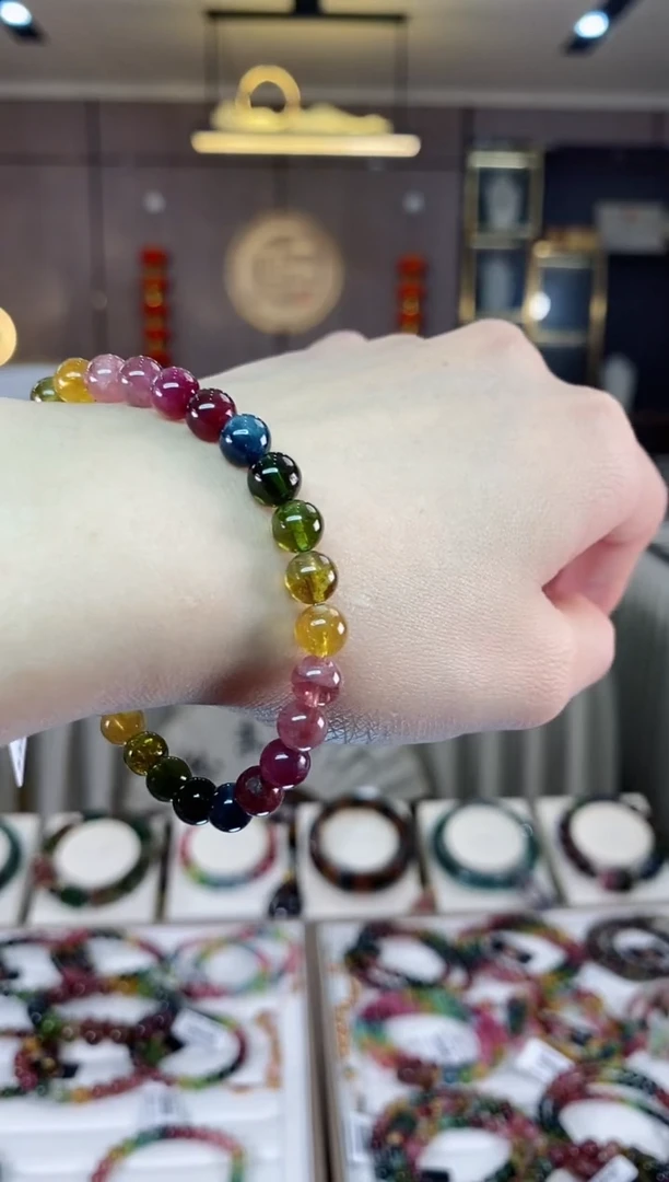 【闪购商品】碧玺单圈手串6mm+未镶嵌一物一证dan