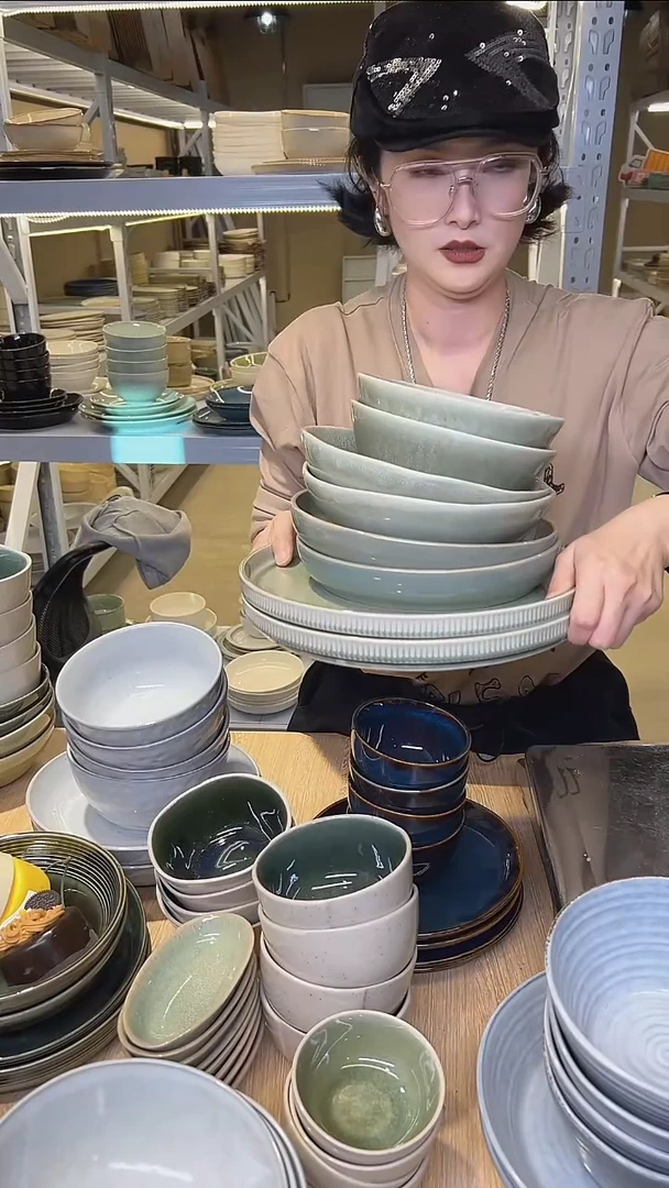 瓷232高温釉下彩陶瓷餐具默认微瑕