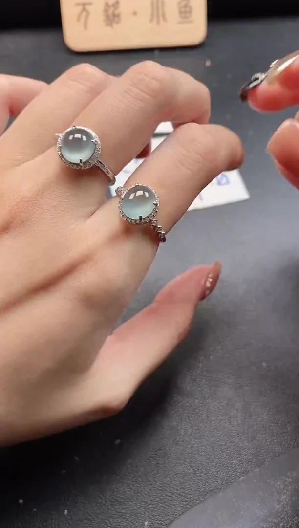 银S925镶嵌戒指翡翠5151