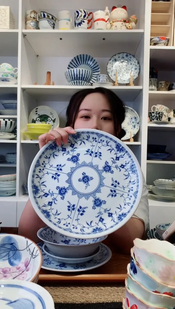 陶瓷bloom系列青花大盘