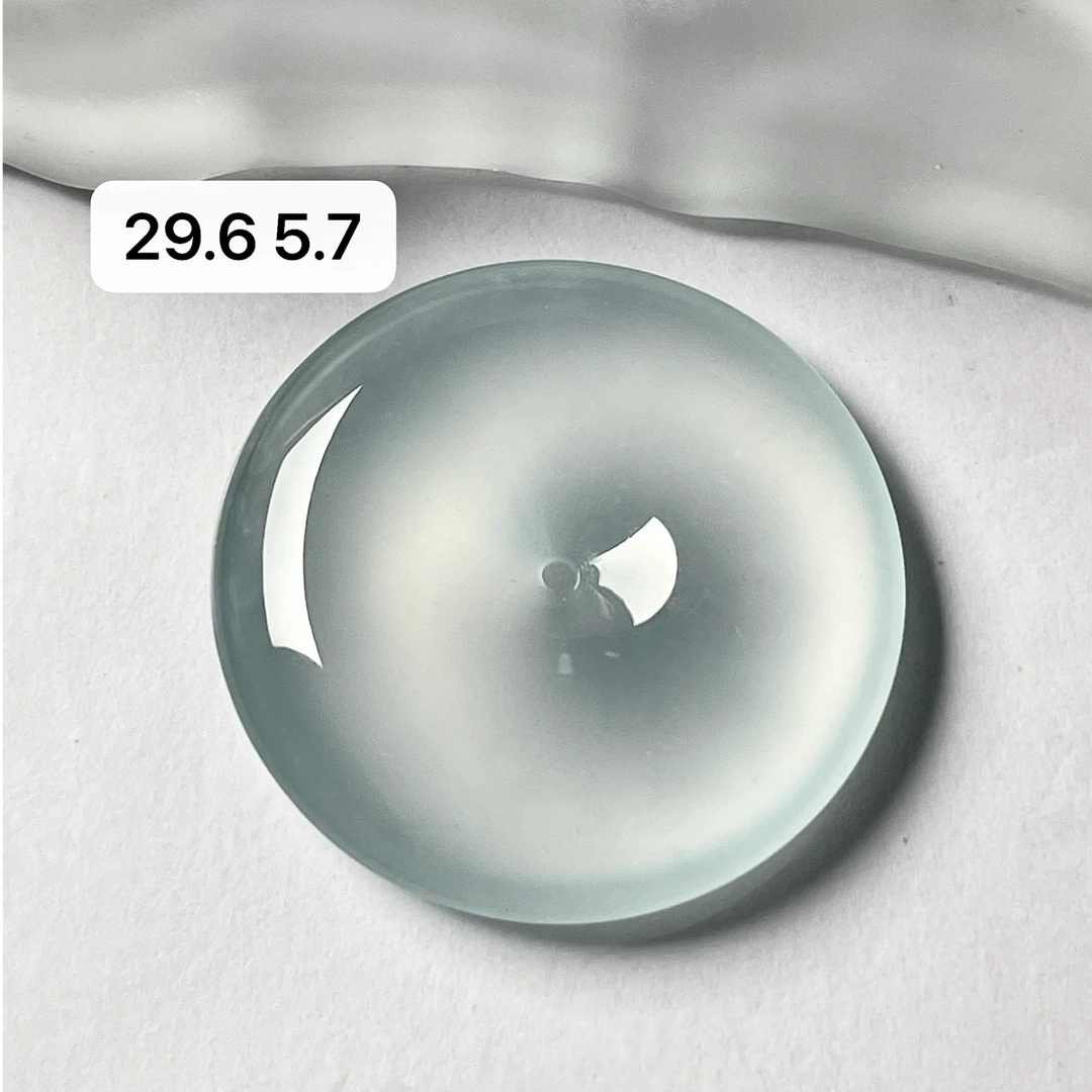 天然a货缅甸翡翠玻璃种起光纯净白冰平安扣吊坠