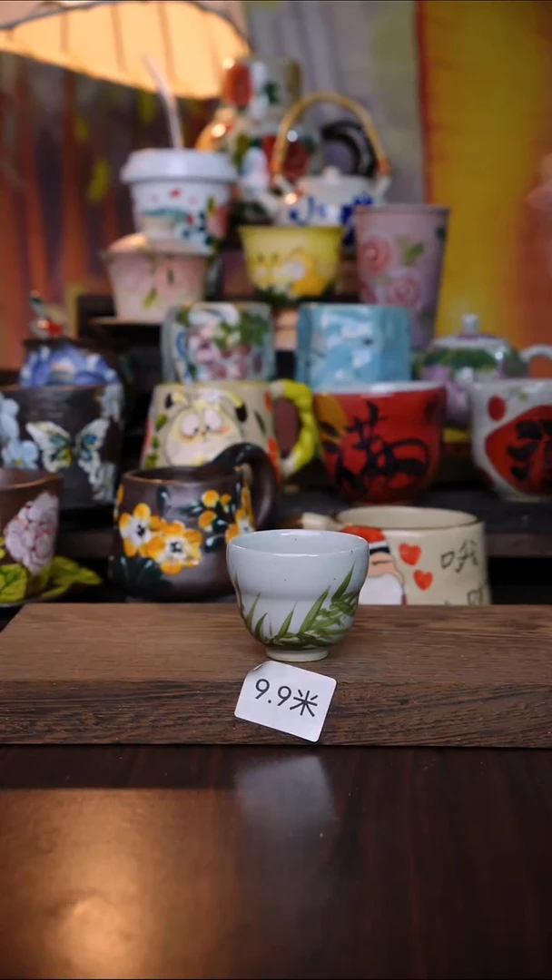 杯子陶泥垚手作 景德镇手工手绘陶瓷器物
