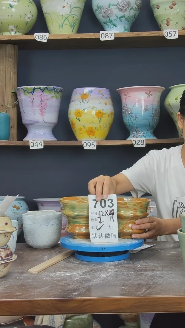 摆件景德镇花盆默认微瑕703