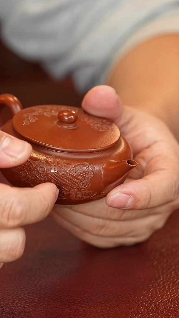 原矿高端紫砂 运财扁玉