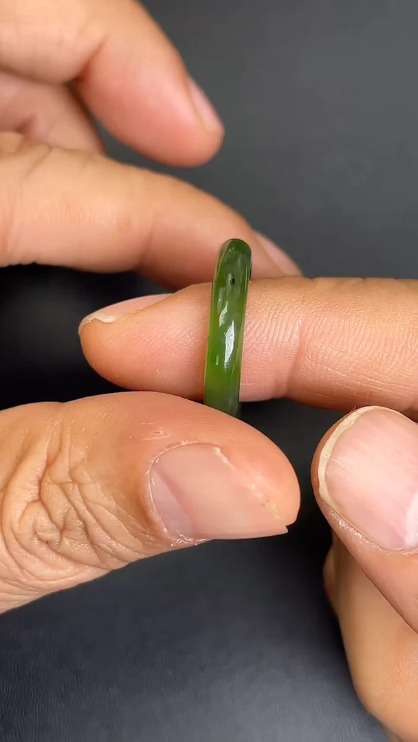 未镶嵌戒指和田玉新疆碧玉戒圈19mm
