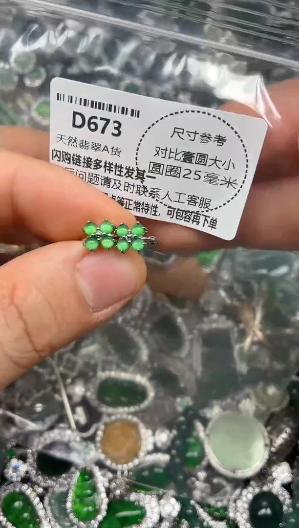 颈饰未镶嵌翡翠D673耳扣