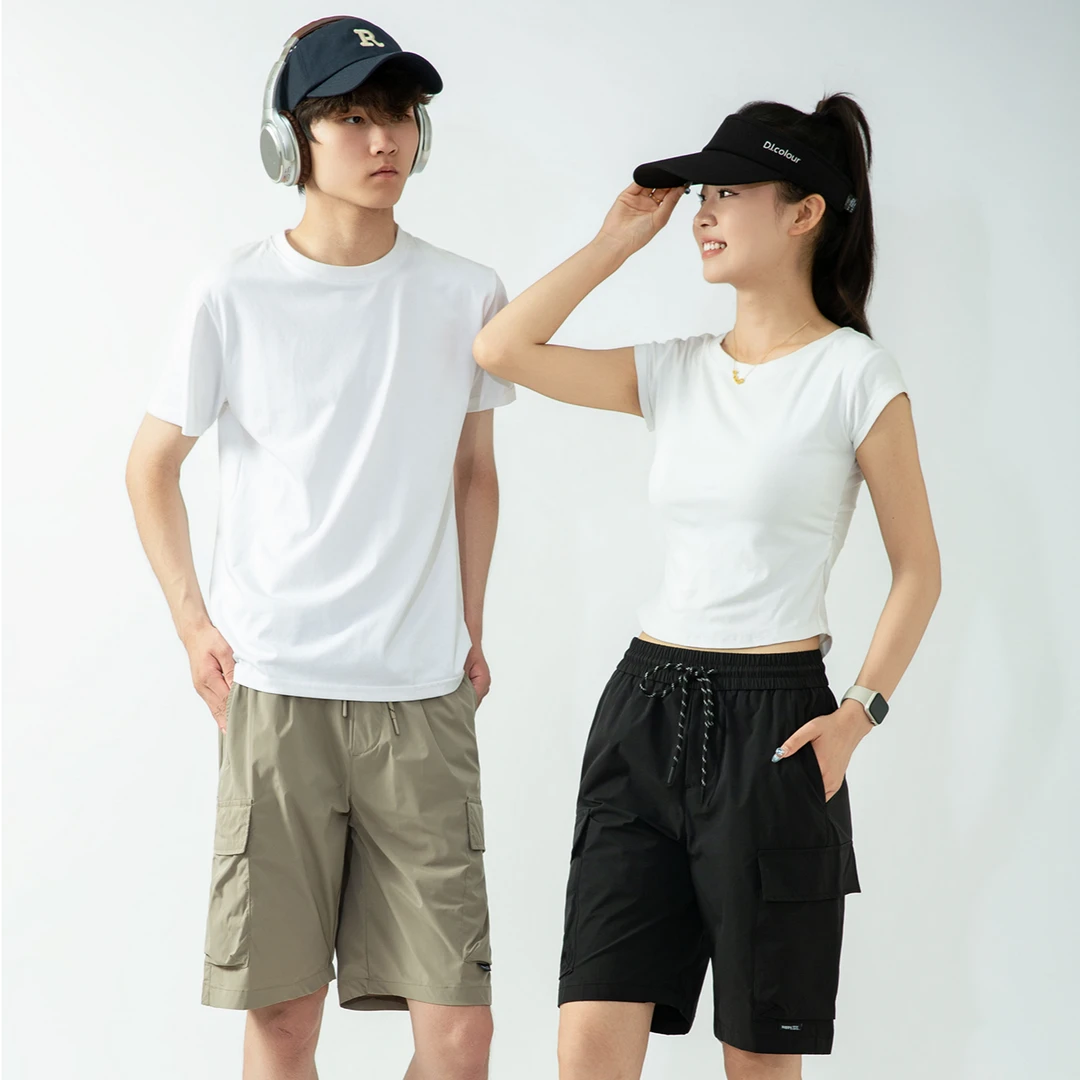 2026夏日休闲抽绳多口袋男女同款百搭工装短裤