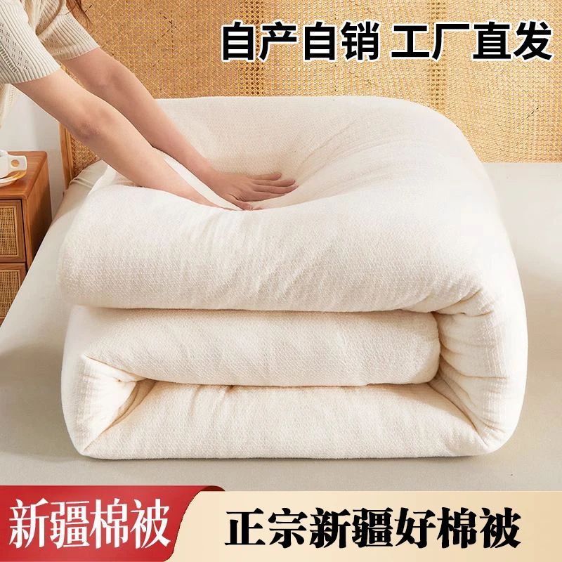 新疆棉花被芯100%纯棉花被子新疆棉被芯褥子纯棉床垫新疆发货冬被